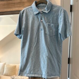 Southern Tide Blue and White Polo Shirt Classic Fit